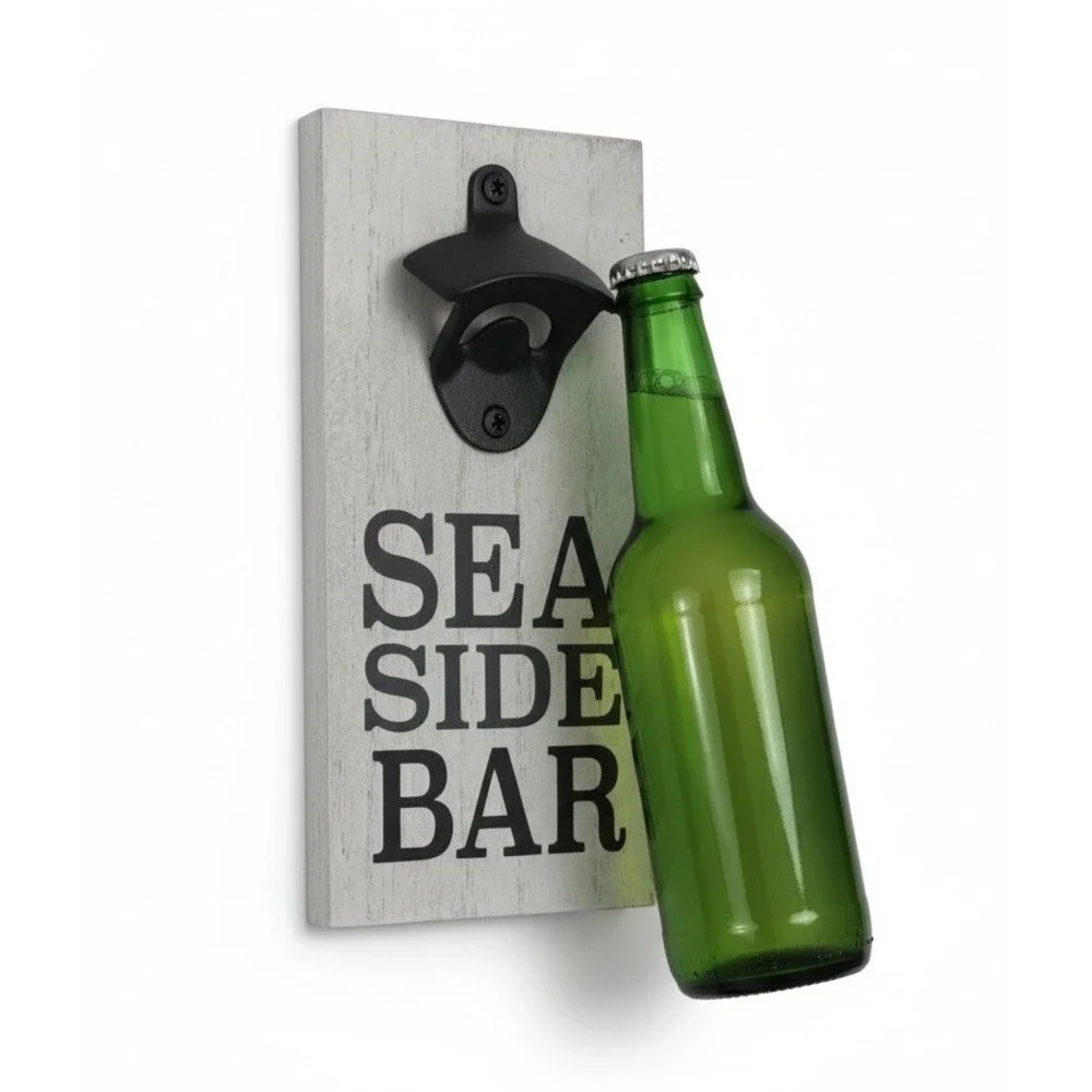 Sea Side Bar Wall Mounted Bottle Opener Bar Sign Nautical Soda Beer 9